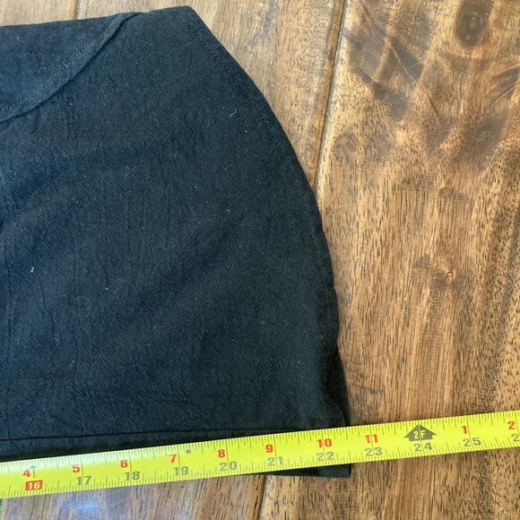 Jumpsuit 100% Cotton Womens Large Black Wide Leg Pedal Hem Laganlook Boho - Picture 5 of 7